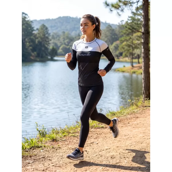  Frauenfunktionales Thermo -T -Shirt mit langen Ärmeln Premium ALTISPORT VOJ/ALW051TER01 HIMMLISCH BLAU 