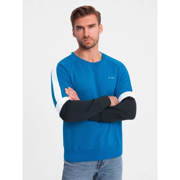  Herren Sweatshirt OMBRE OM-SSNZ-22FW-003 BLAU 
