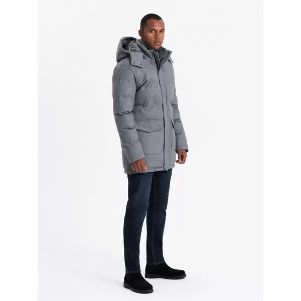  Jacke OMBRE OM-JALJ-0217 GRAUE MELANGE 