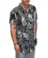 Hemd OMBRE OM-SHPS-0113 SCHWARZ/WEIß