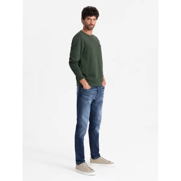  Herren -Sweatshirt OMBRE OM-SSNZ-0136 DUNKELGRÜN 