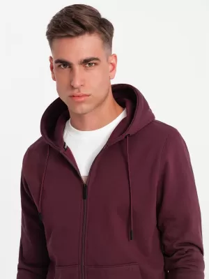Herren -Sweatshirt OMBRE OM-SSBZ-0160 KASTANIENBRAUN