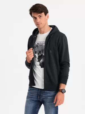 Herren -Sweatshirt OMBRE OM-SSBZ-0160 SCHWARZ
