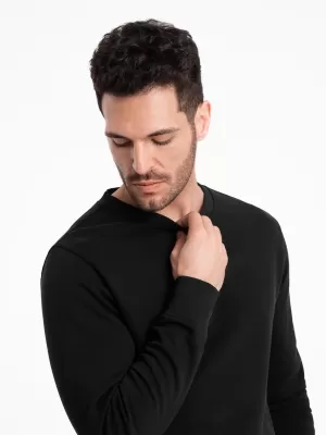 Herren -Sweatshirt OMBRE OM-SSBN-0175 SCHWARZ