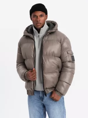 Jacke OMBRE OM-JAHP-0207 DUNKLER BEIGE