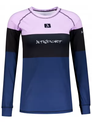 Frauenfunktionales Thermo -T -Shirt mit langen Ärmeln Premium ALTISPORT VOJ/ALW051TER01 VIOLETT/BLAU
