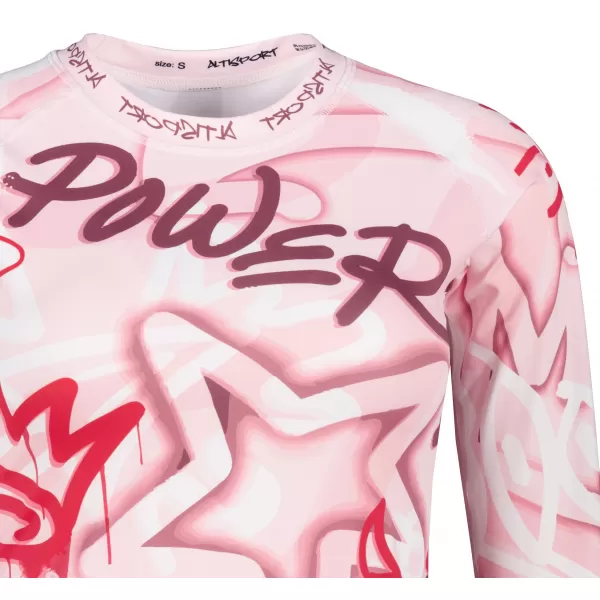  Frauenfunktionales Thermo -T -Shirt mit langen Ärmeln Premium ALTISPORT VOJ/ALW054TER01 ROSA 