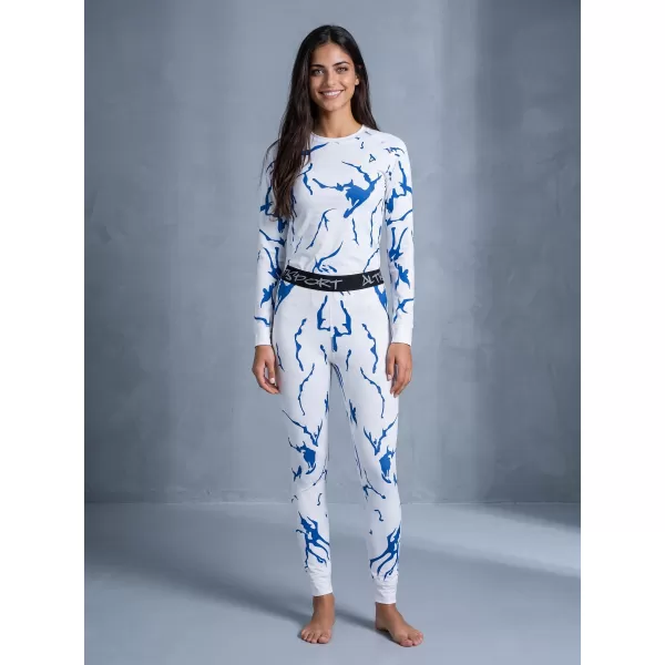  Frauenfunktionales Thermo -T -Shirt mit langen Ärmeln Premium ALTISPORT VOJ/ALW052TER01 WEIß 