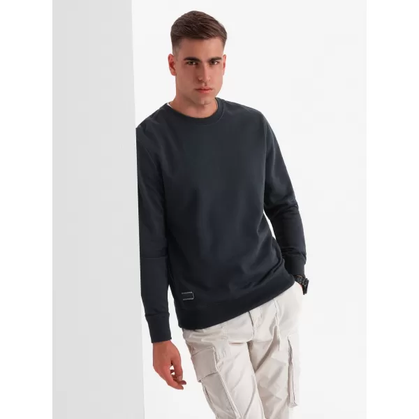  Herren -Sweatshirt OMBRE OM-SSBN-0159 SCHWARZ 
