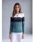 Frauenfunktionales Thermo -T -Shirt mit langen Ärmeln Premium ALTISPORT VOJ/ALW051TER01 WEIß -GREEN