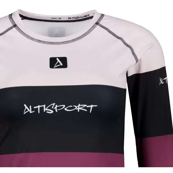  Frauenfunktionales Thermo -T -Shirt mit langen Ärmeln Premium ALTISPORT VOJ/ALW051TER01 BURGUND 