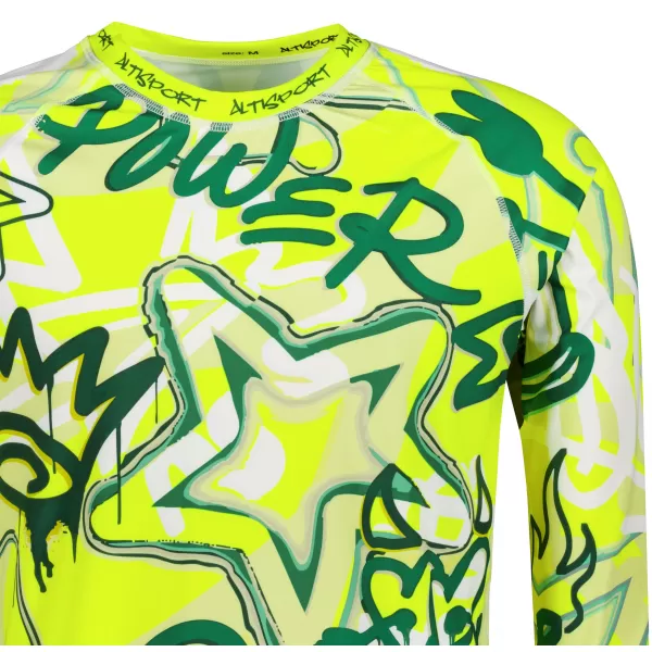  Funktionaler Term T -Shirt von Männern mit Langarmprämie ALTISPORT VOJ/ALM054TER01 FLUO 