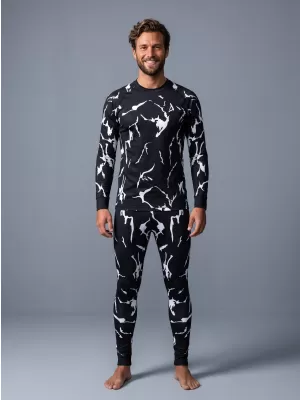 Die funktionelle Thermohosen für Männer Premium ALTISPORT VOJ/ALM052TER02 SCHWARZ