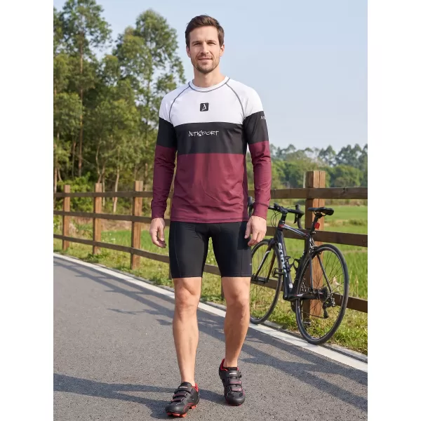  Funktionaler Term T -Shirt von Männern mit Langarmprämie ALTISPORT VOJ/ALM051TER01 BURGUND 