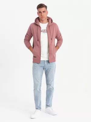 Herren -Sweatshirt OMBRE OM-SSBZ-0160 DUNKELROSA