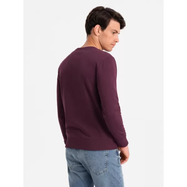  Herren -Sweatshirt OMBRE OM-SSBN-0159 KASTANIENBRAUN 