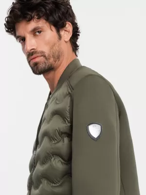 Jacke OMBRE OM-JALP-0141 DUNKLER OLIVENGRÜN
