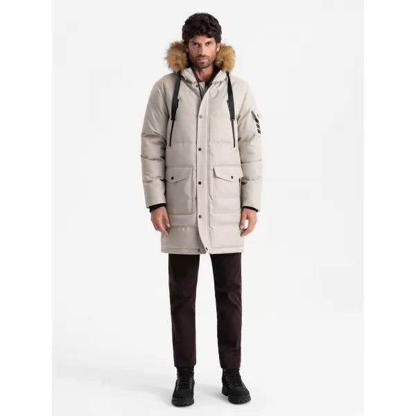  Herren Winterjacke OMBRE OM-JALJ-0182 BEIGE 