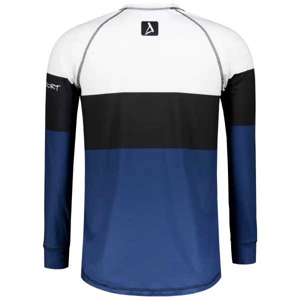  Funktionaler Term T -Shirt von Männern mit Langarmprämie ALTISPORT VOJ/ALM051TER01 WEIß -BLAU 