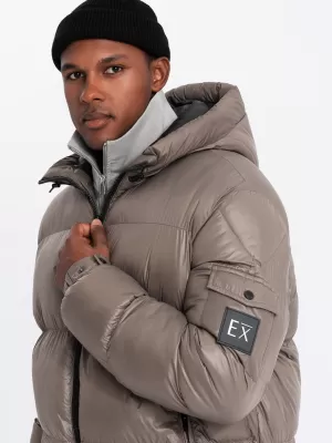 Jacke OMBRE OM-JAHP-0207 DUNKLER BEIGE
