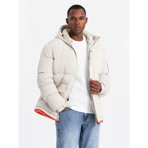  Herren Winterjacke OMBRE OM-JAHP-0208 ASCHE 