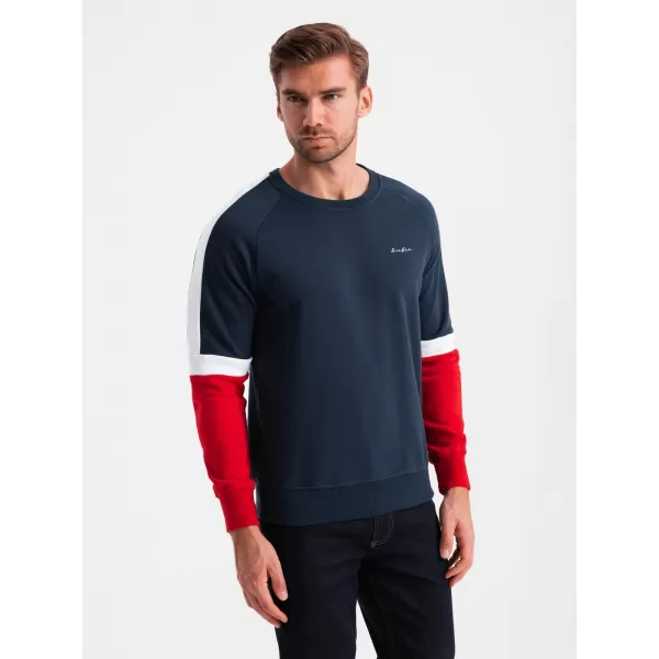  Herren -Sweatshirt OMBRE OM-SSNZ-22FW-003 MARINEBLAU 