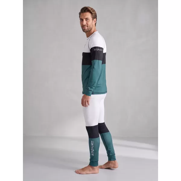  Funktionaler Term T -Shirt von Männern mit Langarmprämie ALTISPORT VOJ/ALM051TER01 WEIß -GREEN 