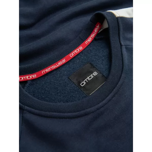  Herren -Sweatshirt OMBRE OM-SSNZ-22FW-003 MARINEBLAU 