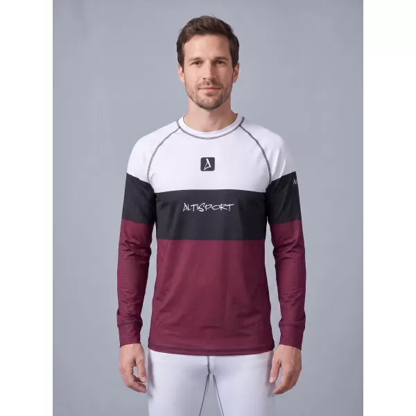  Funktionaler Term T -Shirt von Männern mit Langarmprämie ALTISPORT VOJ/ALM051TER01 BURGUND 