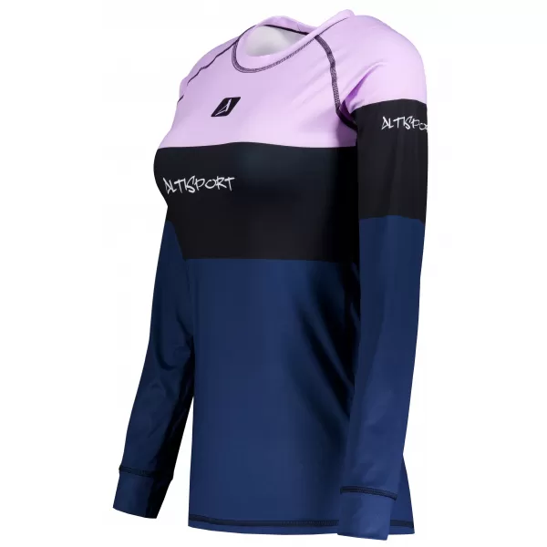  Frauenfunktionales Thermo -T -Shirt mit langen Ärmeln Premium ALTISPORT VOJ/ALW051TER01 VIOLETT/BLAU 