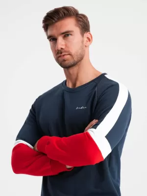 Herren -Sweatshirt OMBRE OM-SSNZ-22FW-003 MARINEBLAU