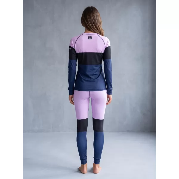  Frauenfunktionales Thermo -T -Shirt mit langen Ärmeln Premium ALTISPORT VOJ/ALW051TER01 VIOLETT/BLAU 