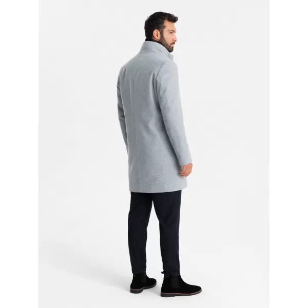  Männlicher Mantel OMBRE OM-COWC-0120 GRAUE MELANGE 