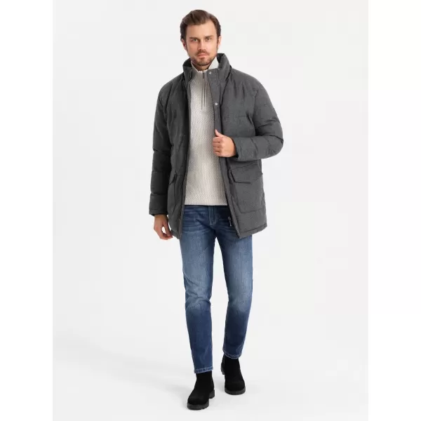  Jacke OMBRE OM-JALJ-0217 SCHWARZE MELANGE 