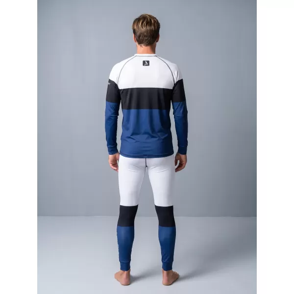  Funktionaler Term T -Shirt von Männern mit Langarmprämie ALTISPORT VOJ/ALM051TER01 WEIß -BLAU 