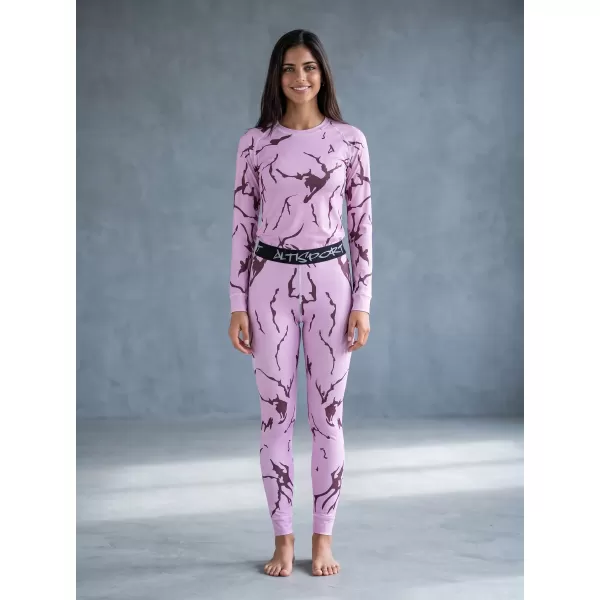  Frauenfunktionales Thermo -T -Shirt mit langen Ärmeln Premium ALTISPORT VOJ/ALW052TER01 ROSA 