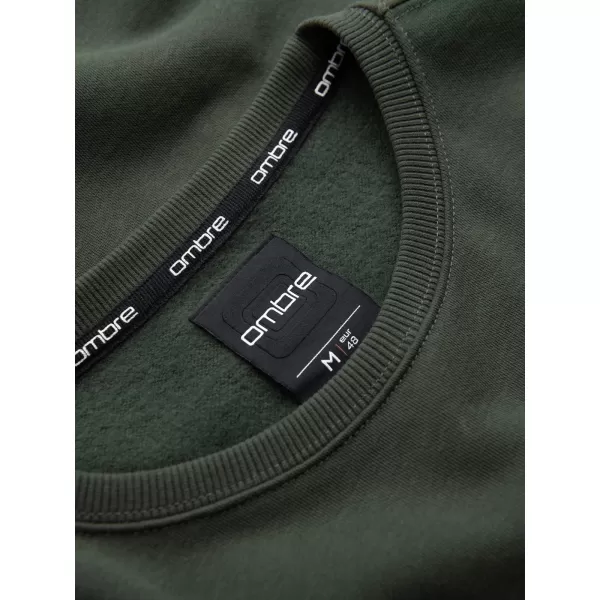  Herren -Sweatshirt OMBRE OM-SSNZ-0136 DUNKELGRÜN 