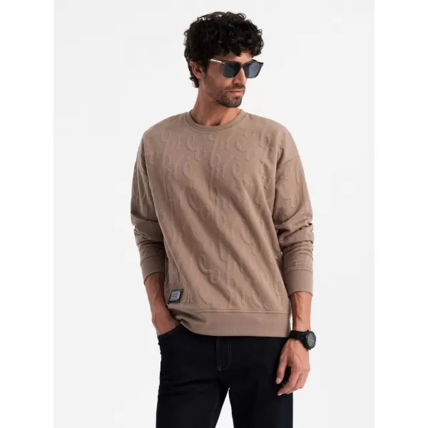  Herren -Sweatshirt OMBRE OM-SSNZ-0164 BRAUN 