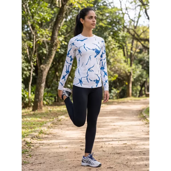  Frauenfunktionales Thermo -T -Shirt mit langen Ärmeln Premium ALTISPORT VOJ/ALW052TER01 WEIß 