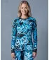 Frauenfunktionales Thermo -T -Shirt mit langen Ärmeln Premium ALTISPORT VOJ/ALW054TER01 SCHWARZ -BLUE