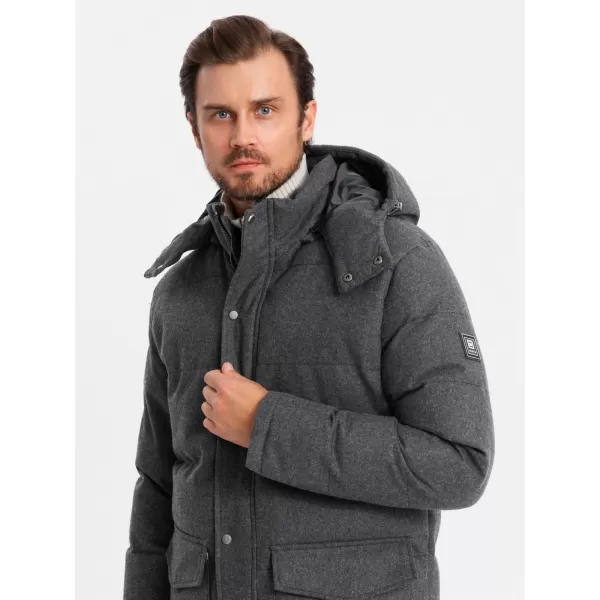  Jacke OMBRE OM-JALJ-0217 SCHWARZE MELANGE 