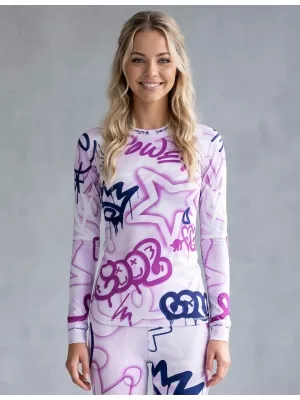 Frauenfunktionales Thermo -T -Shirt mit langen Ärmeln Premium ALTISPORT VOJ/ALW054TER01 LILA