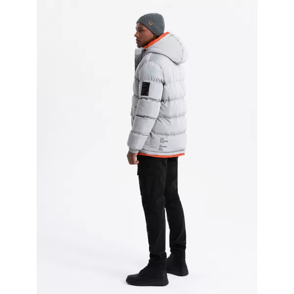  Herren Winterjacke OMBRE OM-JAHP-0208 GRAU 