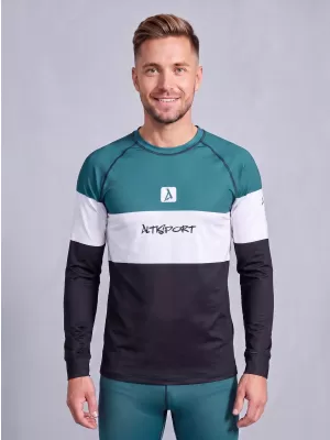 Funktionaler Term T -Shirt von Männern mit Langarmprämie ALTISPORT VOJ/ALM051TER01 KEROSIN/SCHWARZ