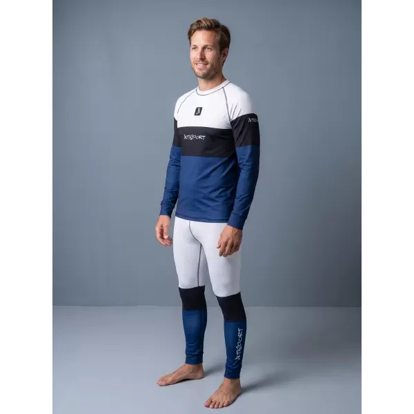  Funktionaler Term T -Shirt von Männern mit Langarmprämie ALTISPORT VOJ/ALM051TER01 WEIß -BLAU 