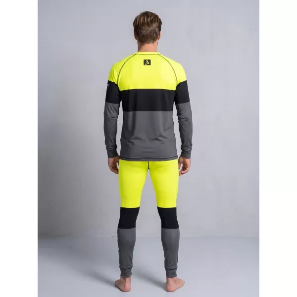  Funktionaler Term T -Shirt von Männern mit Langarmprämie ALTISPORT VOJ/ALM051TER01 NEONGELB/GRAU 