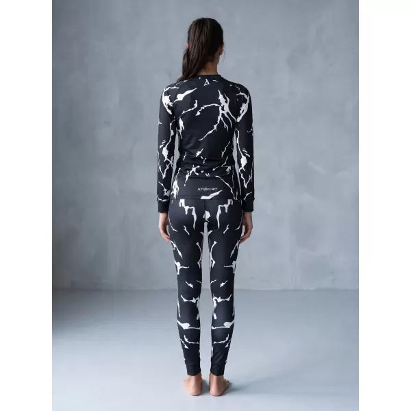  Frauenfunktionales Thermo -T -Shirt mit langen Ärmeln Premium ALTISPORT VOJ/ALW052TER01 SCHWARZ 