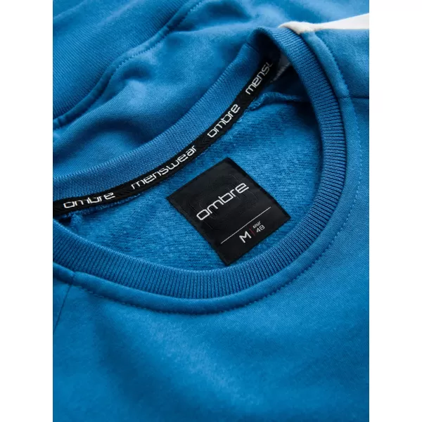  Herren Sweatshirt OMBRE OM-SSNZ-22FW-003 BLAU 
