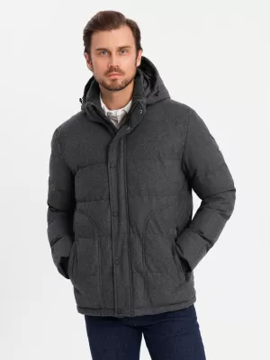 Jacke OMBRE OM-JAHP-0203 SCHWARZE MELANGE