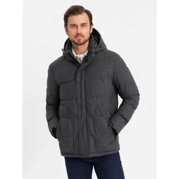  Jacke OMBRE OM-JAHP-0203 SCHWARZE MELANGE 